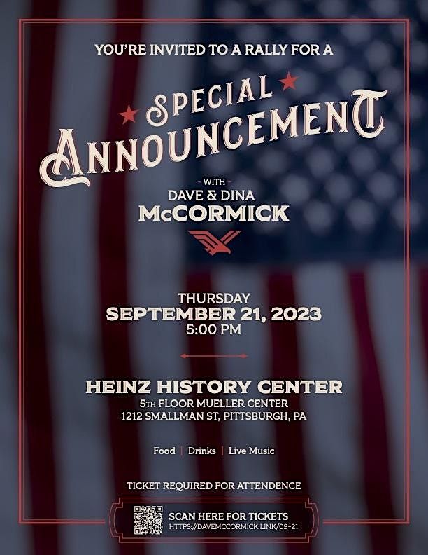 Special Announcement Rally, Taphouse 23, King of Prussia, 27 September