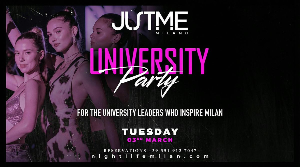 Martedì Universitario @ Just Me Milano – 3 Marzo 2026 – Aperitivo e Club