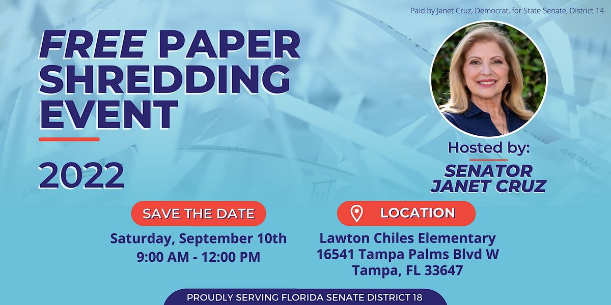 Senator Cruzs New Tampa Paper Shredding Event, Lawton Chiles