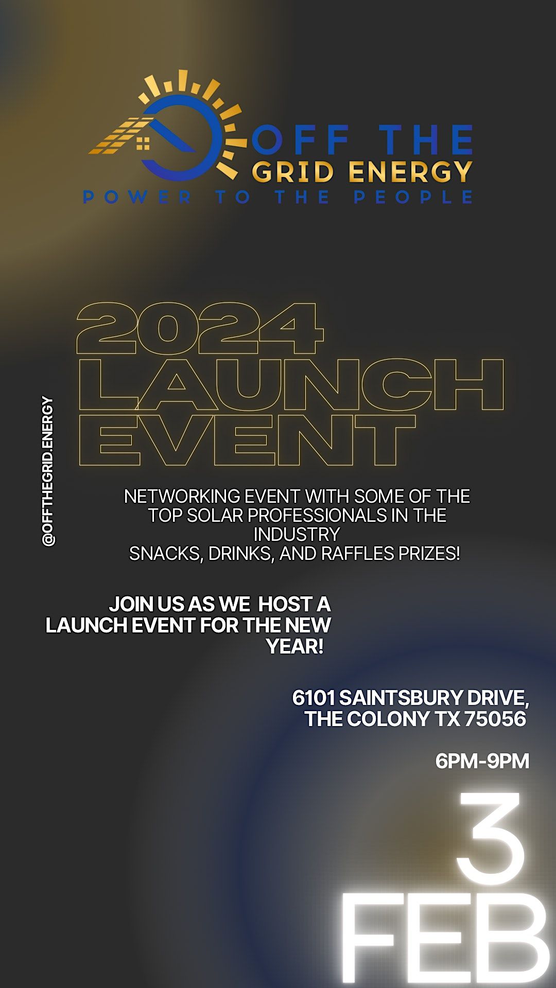 Off The Grid Solar 2024 Kickoff Launch Event- Solar Professionals, 6101 ...