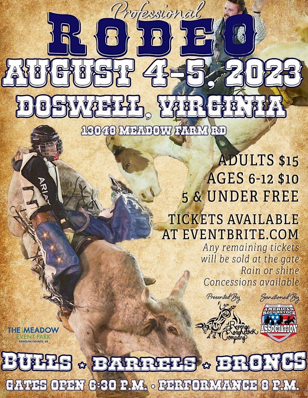 Doswell VA Pro Rodeo, The Meadow Event Park, Doswell, 5 August 2025