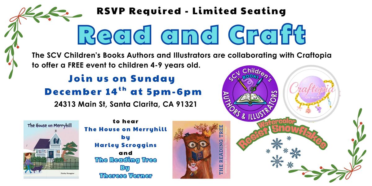 Giving Cheer  SCVCBAI Group Authors Read and Craft at Craftopia Dec 14, 14 December | Event in Santa Clarita