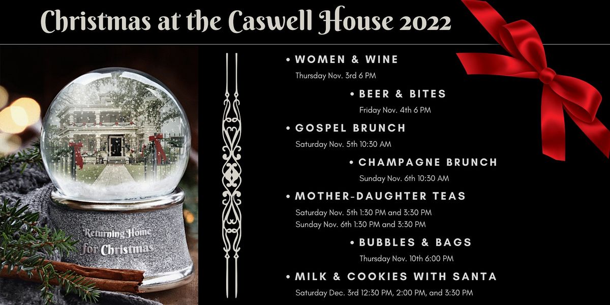Austin Christmas Events 2022 Christmas at the Caswell House 2022 Beer & Bites, The Caswell House