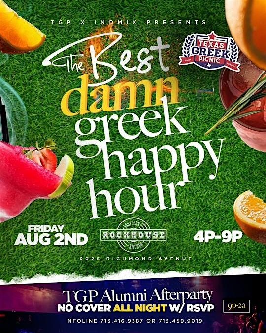 Texas Greek Picnic BEST DAMN GREEK HAPPY HOUR at RockHouse, RockHouse