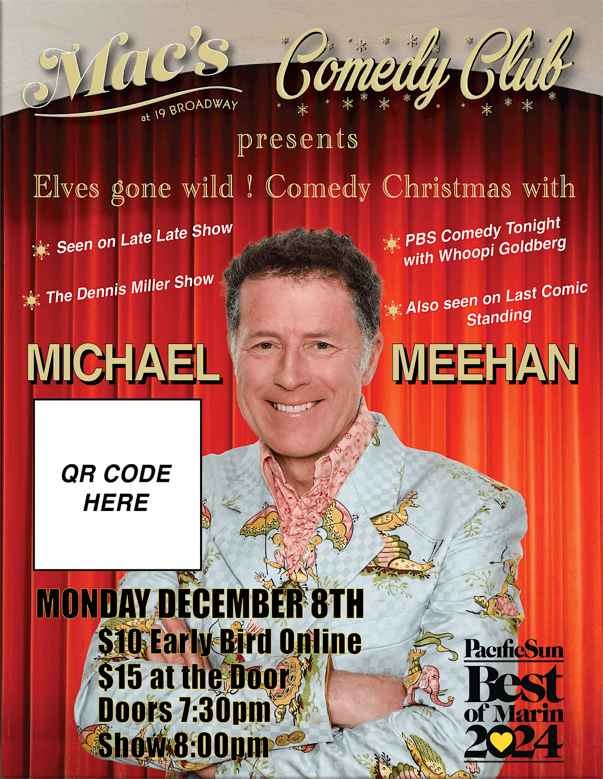 Elves Gone Wild! – Comedy Christmas with Michael Meehan, 8 December | Event in Fairfax | AllEvents