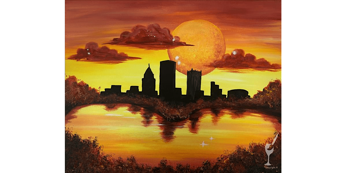Cozy Amber City - Paint and Sip in Houston | Classpop!™, 26 November | Event in Pearland | AllEvents