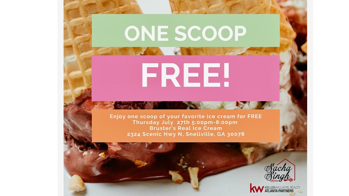 National Ice Cream Month Celebration, Bruster's Real Ice Cream