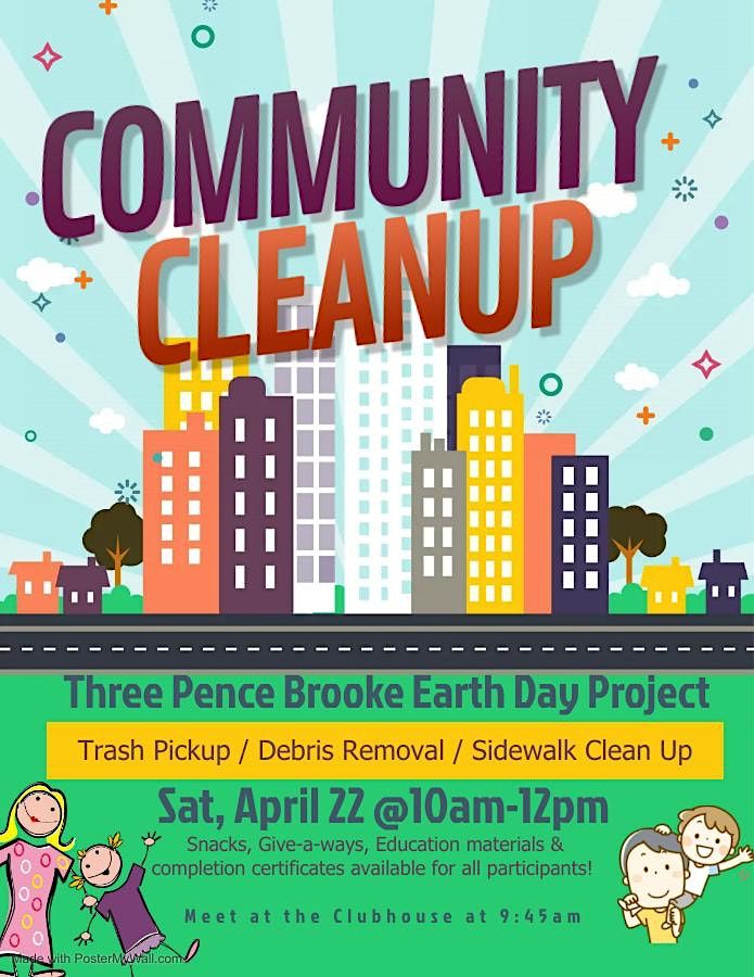 Three Pence Brooke Earth Day 2023 Community Clean Up, Three Pence Brooke Townhome Development