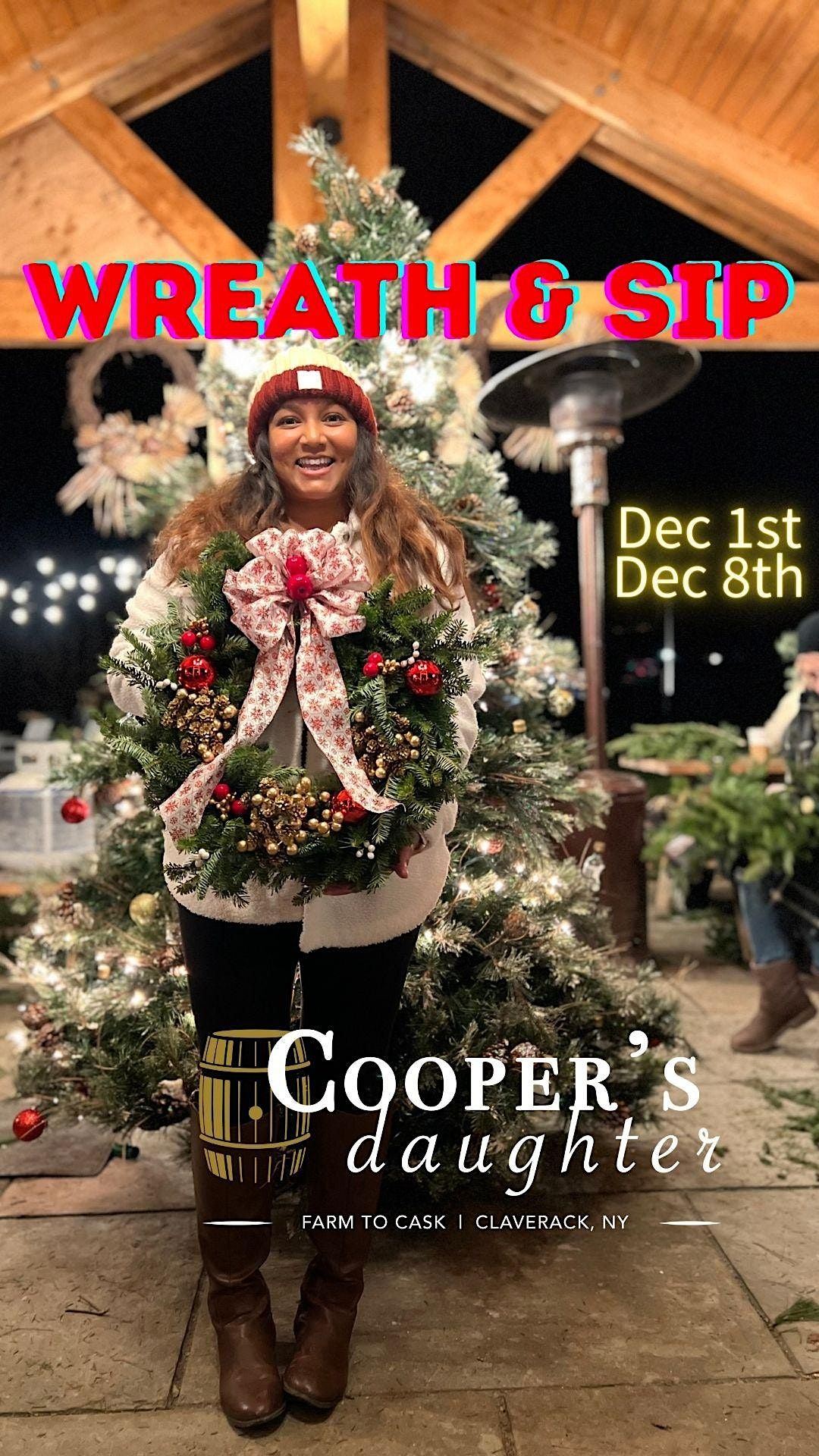 Wreath + Sip at Coopers Daughter Spirits (Dec 1st), Cooper's Daughter