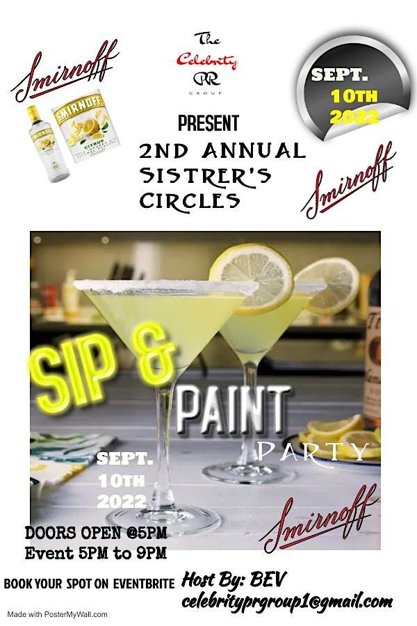 Sisters Circles 2nd Annual Sip & Paint Party Sponsored by Smirnoff