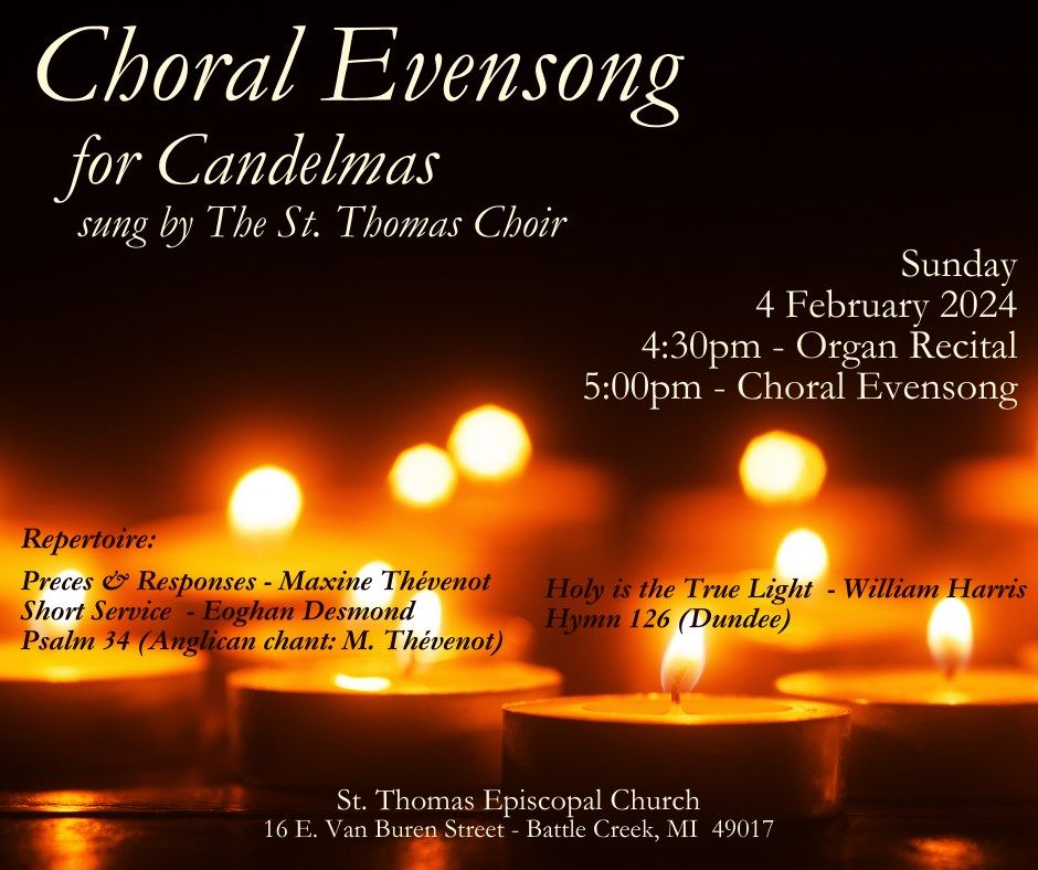 Choral Evensong for Candlemas, St. Thomas Episcopal Church, Battle
