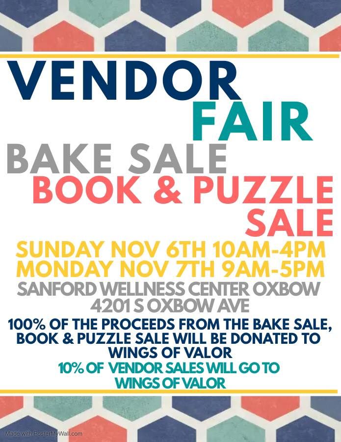 VENDOR SALE AND BAKE SALE Sanford Wellness Center Sioux Falls SD vendor-sale-and-bake-sale-sanford-wellness-center-sioux-falls-sd