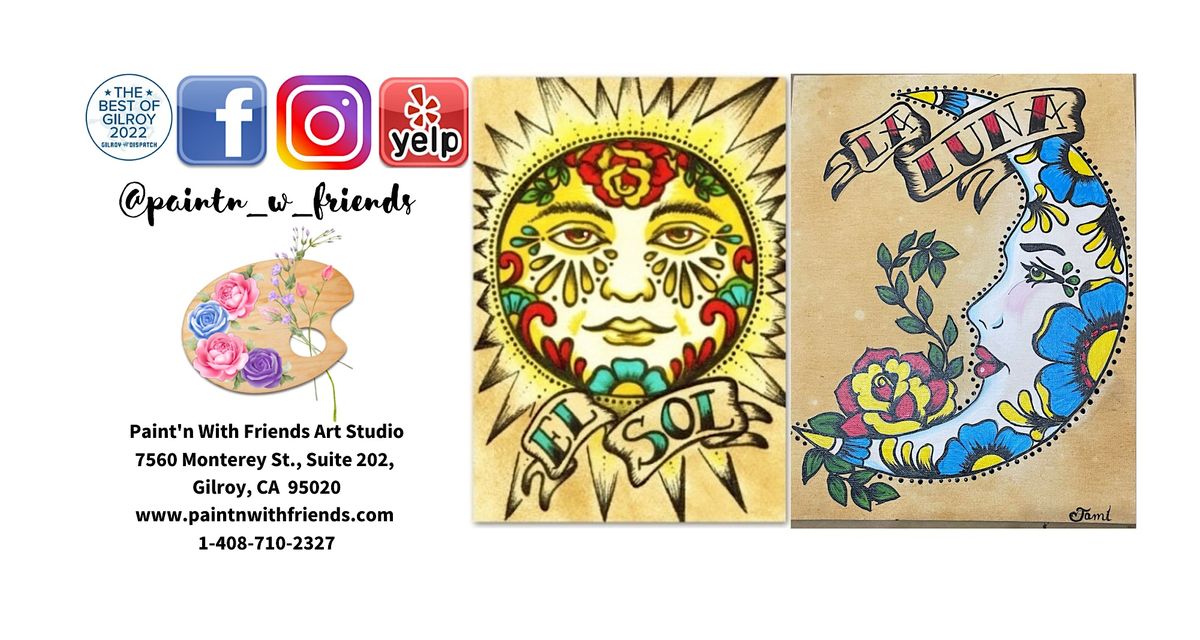 El Sol LaLuna Paint Party Paint n With Friends Art Studio Gallery el-sol-laluna-paint-party-paint-n-with-friends-art-studio-gallery
