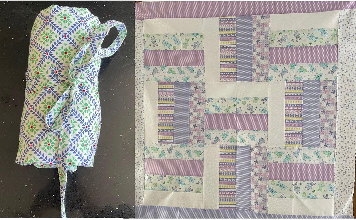 Baby Mat / Picnic Blanket Blue House Fabrics, Ystradgynlais