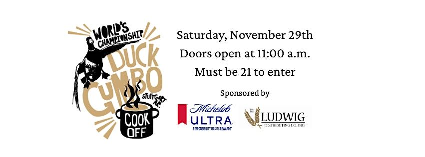 World's Championship Duck Gumbo Cookoff, 29 November | Event in Stuttgart | AllEvents