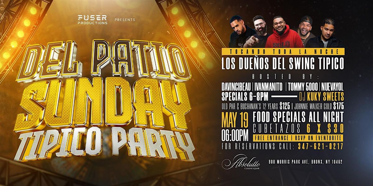 Del Patio Sunday Tipico Party, Absolutto Cuisine & Bar, Morris Park