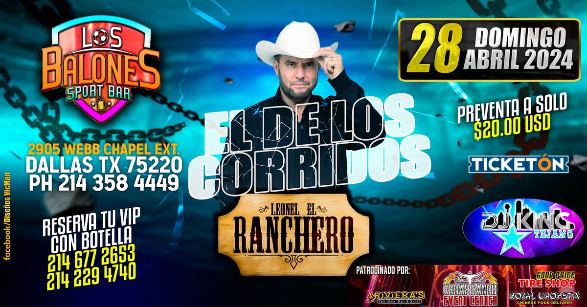 Leonel El Ranchero en Balones sport bar de Dallas tx, Los Balones