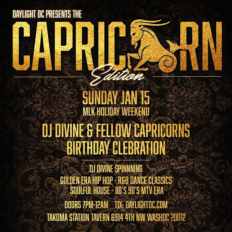 Daylight Takoma Station Tavern DJ Divine Capricorn Birthday