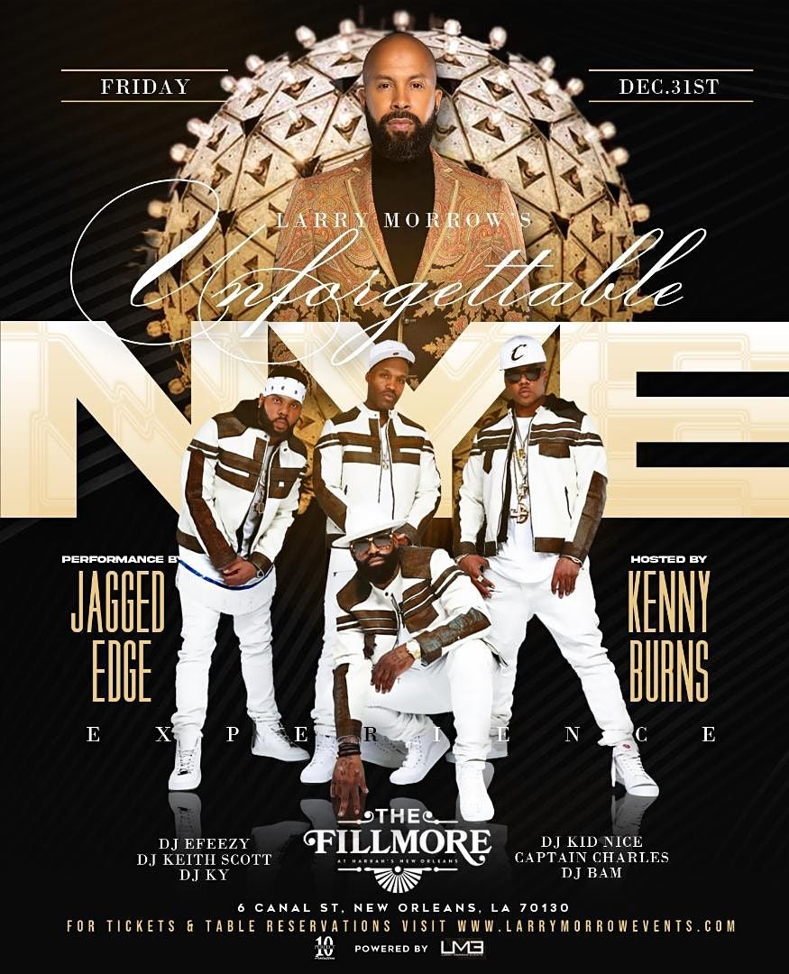 LARRY MORROW'S UNFORGETTABLE NYE CELEBRATION, Treehouse, New Orleans, 31  December to 1 January