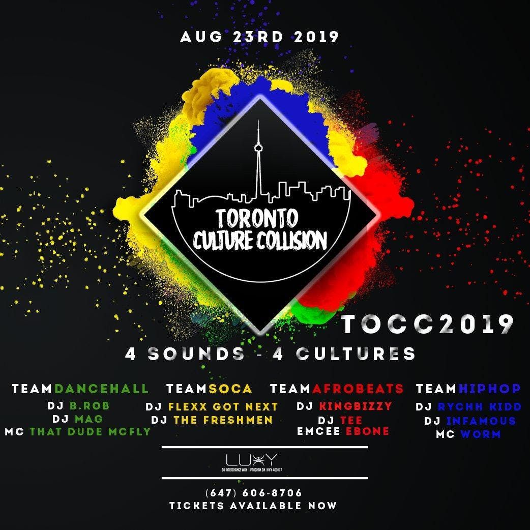 Toronto Culture Collision, Luxy Club, Vaughan, August 23 to August 24