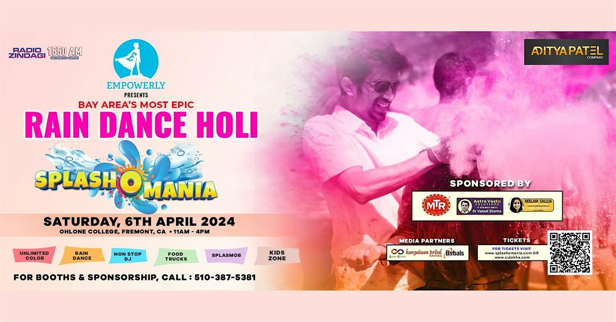 Splashomania Holi 2024, Ohlone College, Fremont, 6 April 2024 | AllEvents.in