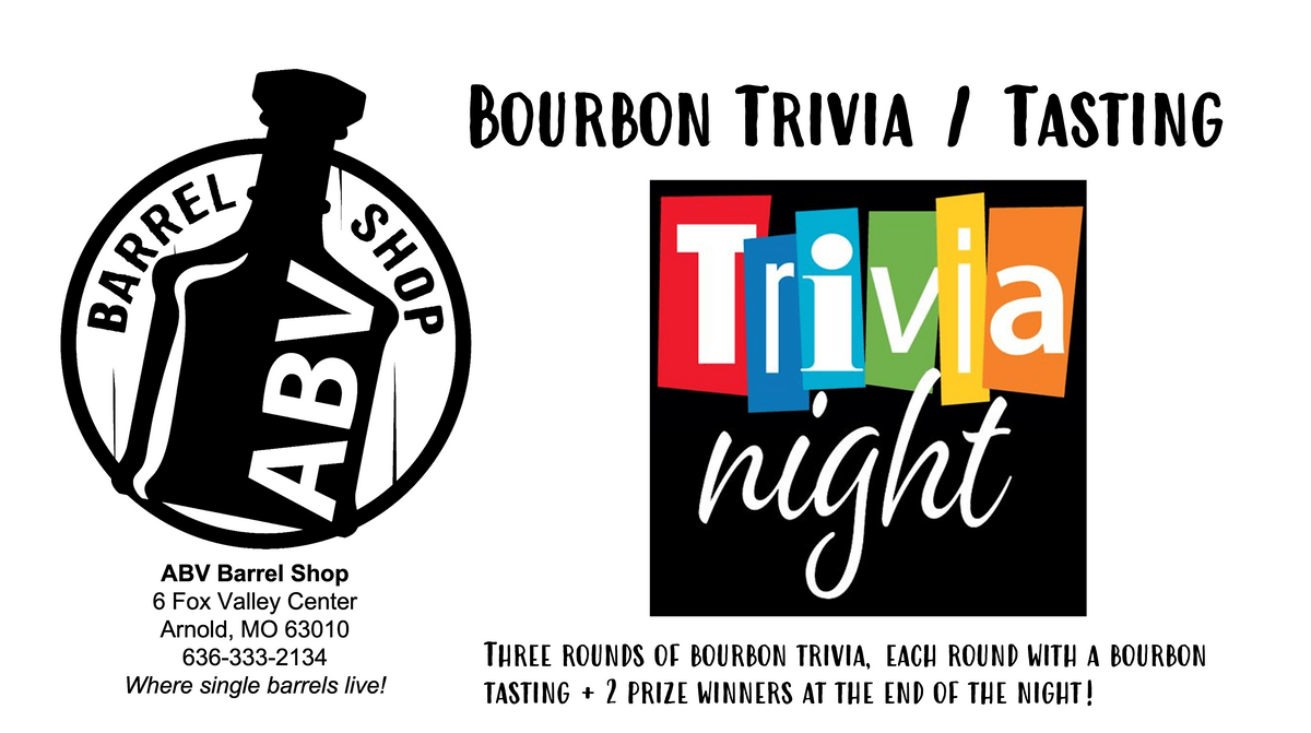 ABV Barrel Shop Bourbon Tasting Trivia Event 1st And 2nd Place 
