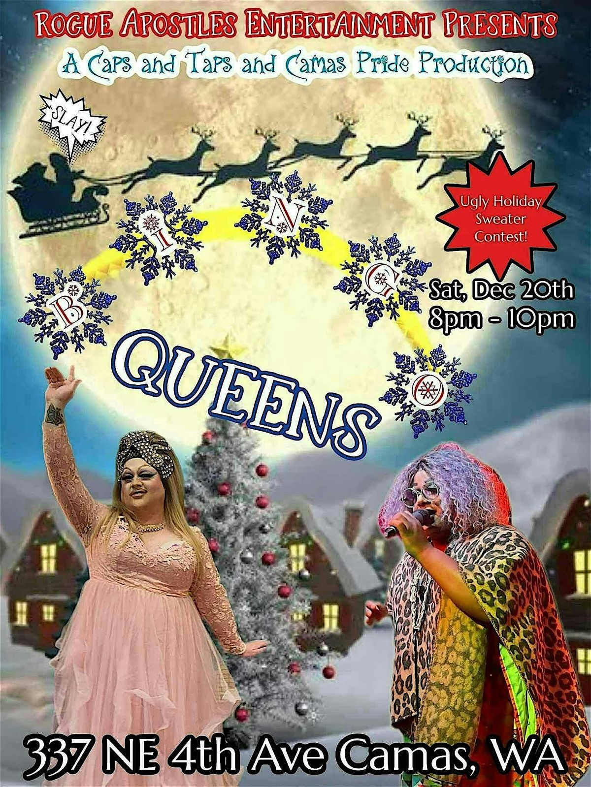 BINGO Queens BINGO Night At Caps N Taps, 20 December | Event in Camas | AllEvents