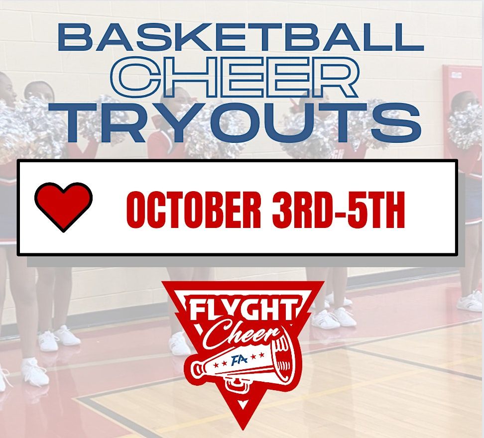 Flyght Cheer Middle School Basketball Tryouts, Flyght Fit Kids Club
