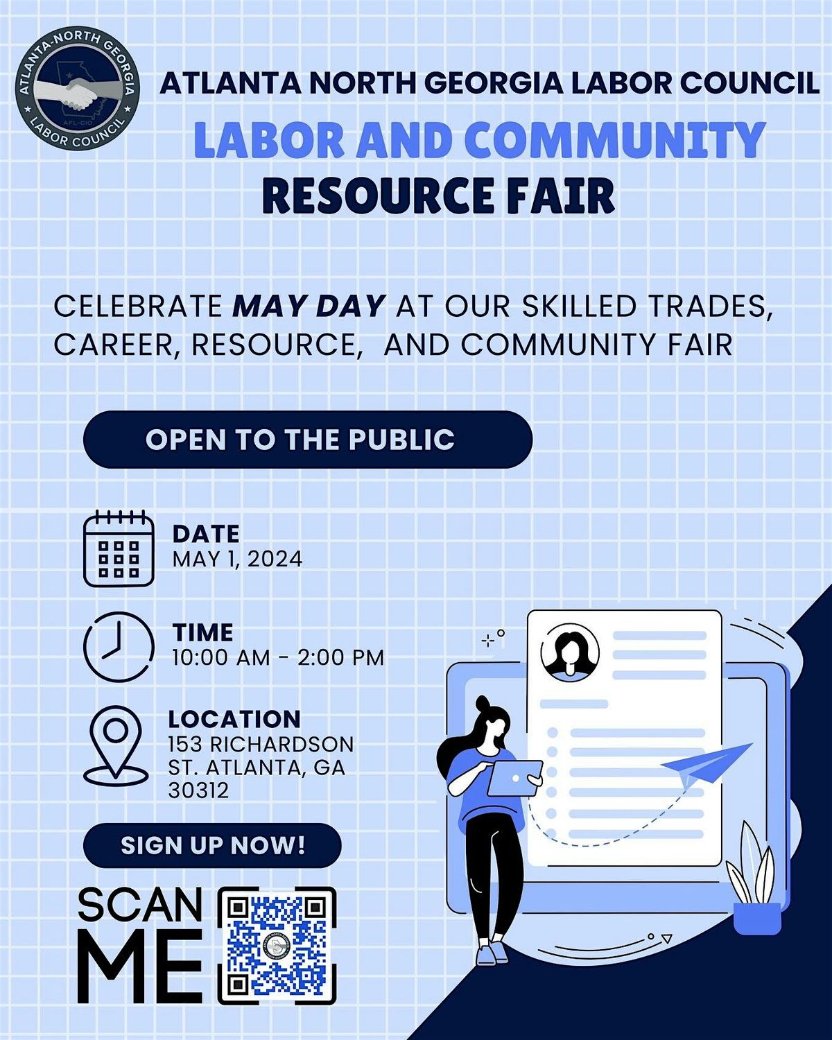 Labor & Community Resource Fair, 153 Richardson St SW, Atlanta, 10 May ...