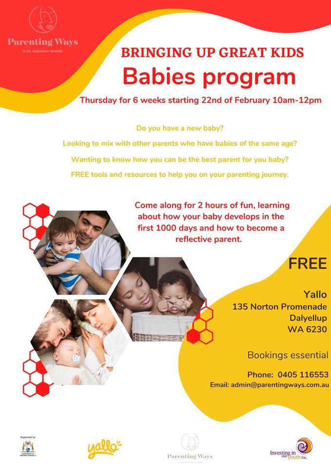 Baby Prom Programs FREE Bringing Up Great Kids Babies Program, Yallo Dalyellup, South ...