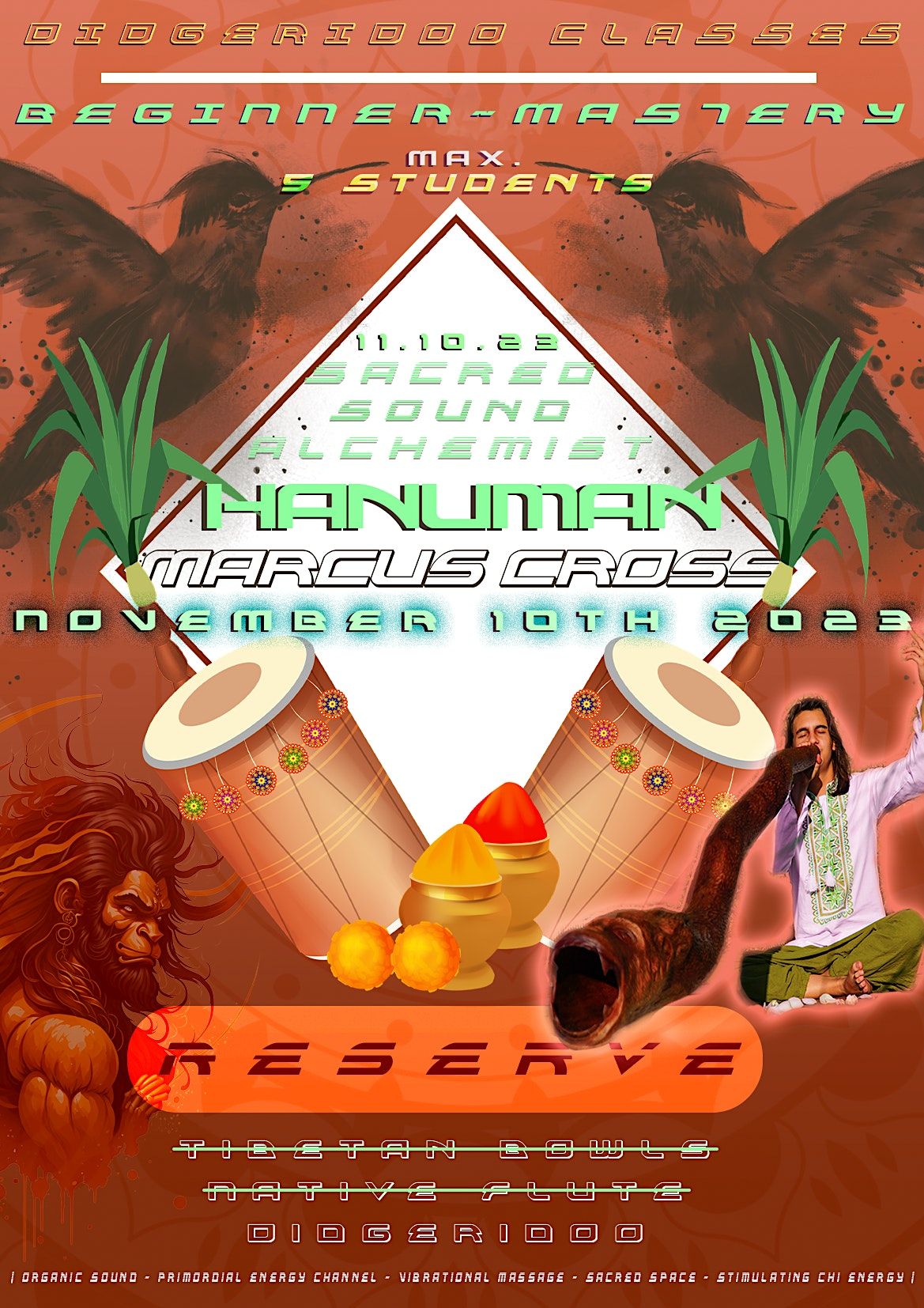 Didgeridoo Classes From BeginnerMastery guided by Marcus Cross