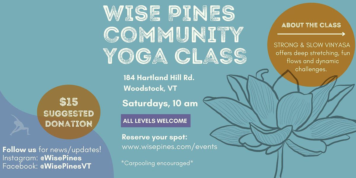 Community Yoga All Levels, Wise Pines, Woodstock, December 9 2023 AllEvents.in