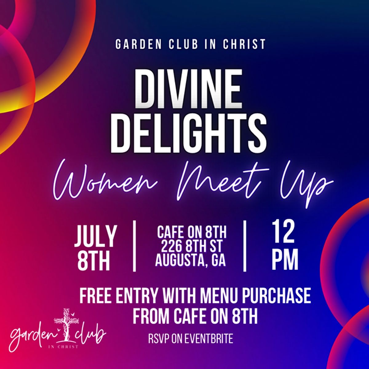 Garden Club in Christ Presents Divine Delights Lunch Womens Meet Up
