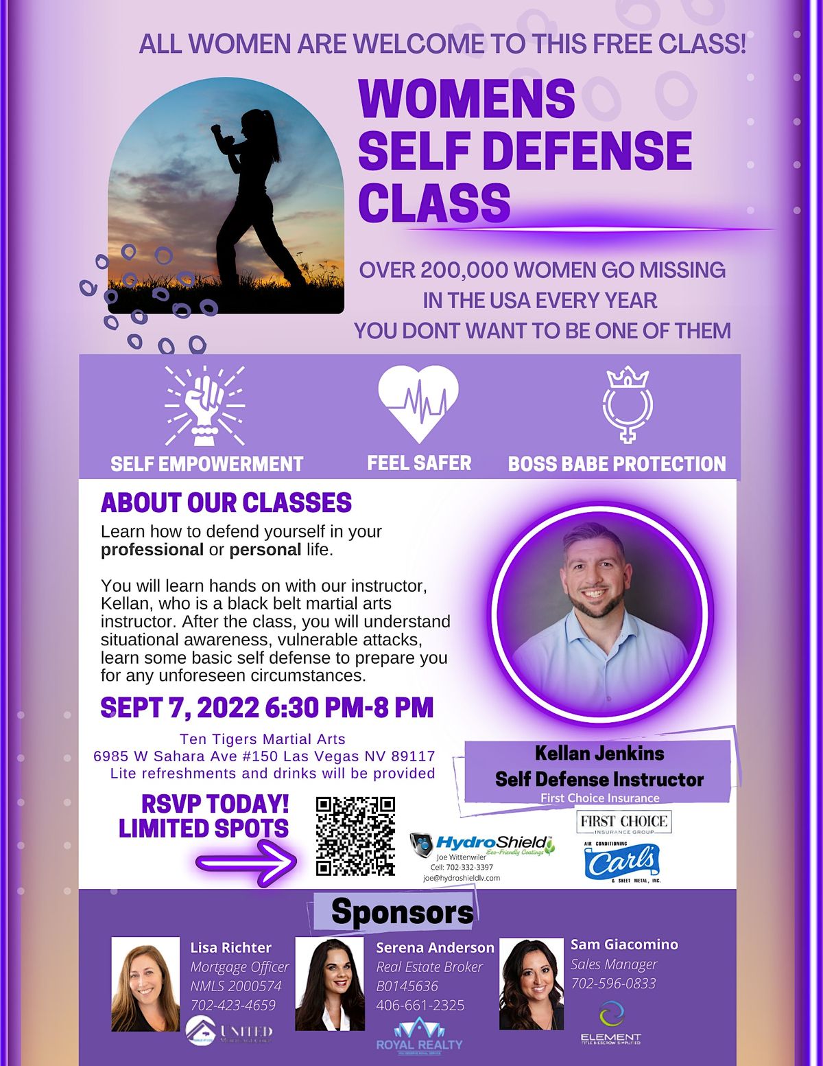 Womens Self Defense Class- Red Flags, Ten Tigers Martial Arts, Las ...