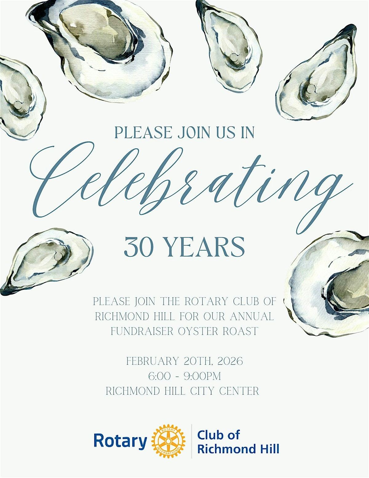 3rd Annual Oyster Roast benefitting Richmond Hill Rotary