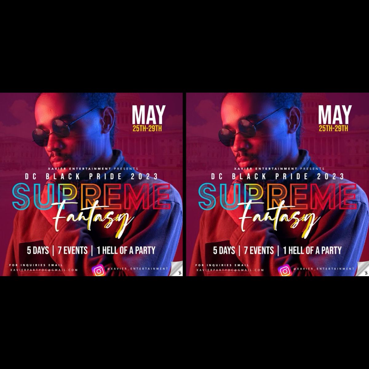 DC BLACK PRIDE 2023 SUPREME FANTASY, Washington, May 25 to May 30