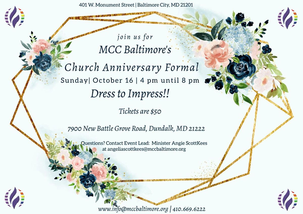 50th Church Anniversary Formal, 7900 New Battle Grove Rd, Dundalk