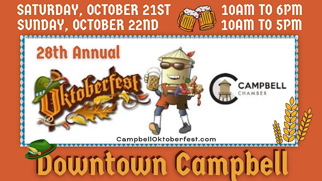 28th Annual Campbell Oktoberfest, Downtown Campbell, October 21 2023