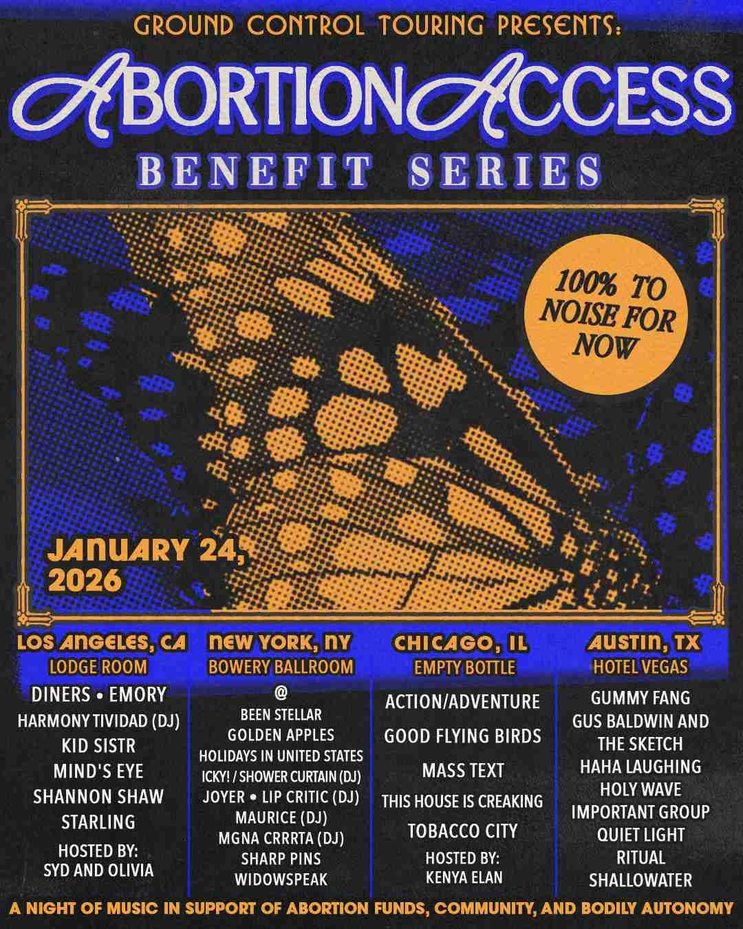 Abortion Access Benefit Series at Bowery Ballroom, 24 January | Event in New York | AllEvents