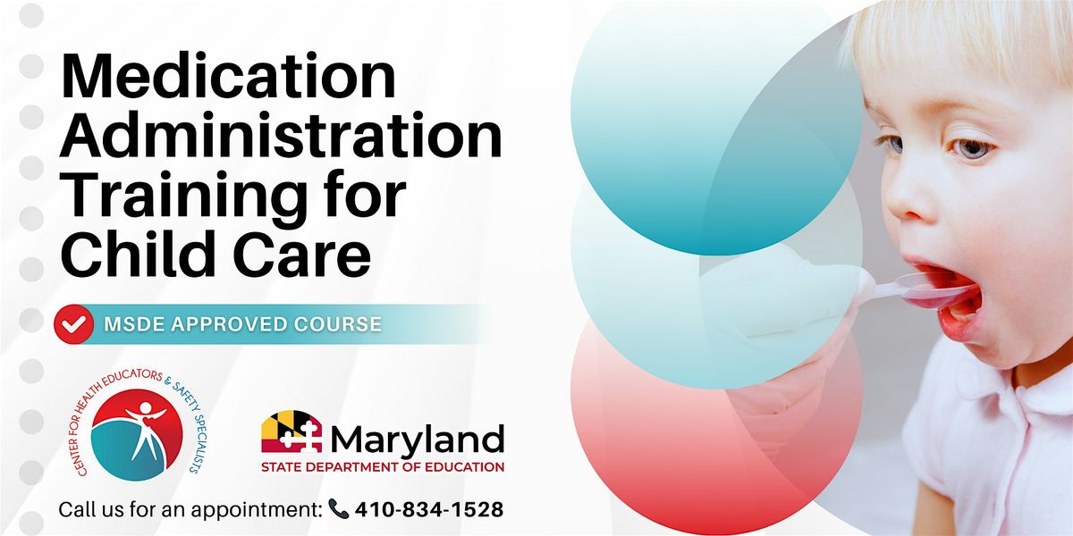 Medic*tion Administration Training for Child Care (by appointment) | Event in Glen Burnie | AllEvents