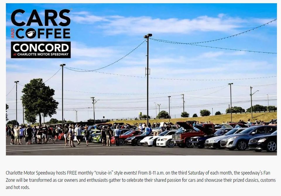 Cars and Coffee CONCORD, Charlotte Motor Speedway, Kannapolis