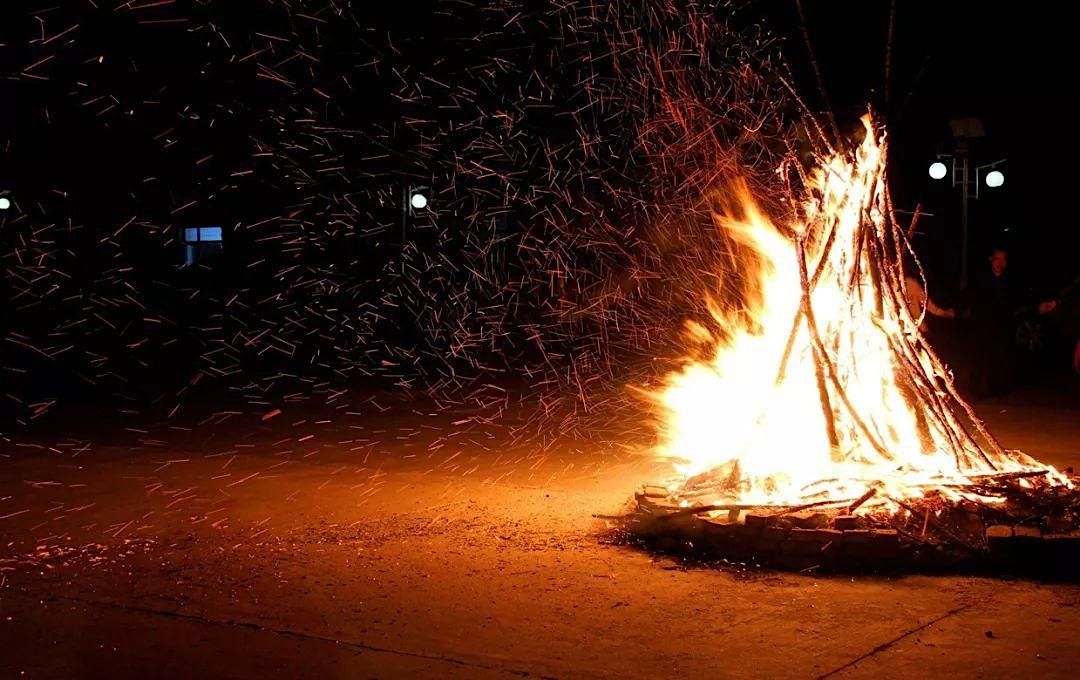The bonfire glowed golden in the quiet night, March 1 to March 2 AllEvents.in