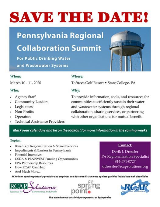Pennsylvania Regional Collaboration Summit, Toftrees Golf Resort, State