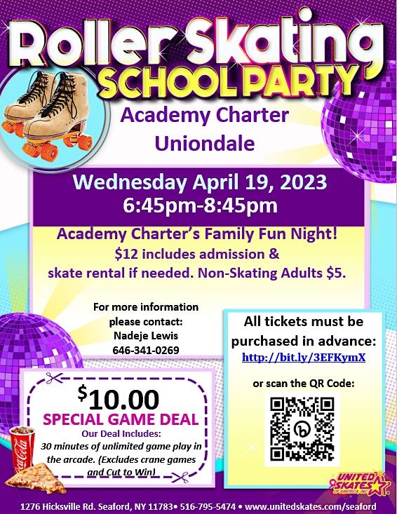 Academy Charter School Uniondale Family Fun Night, United Skates of