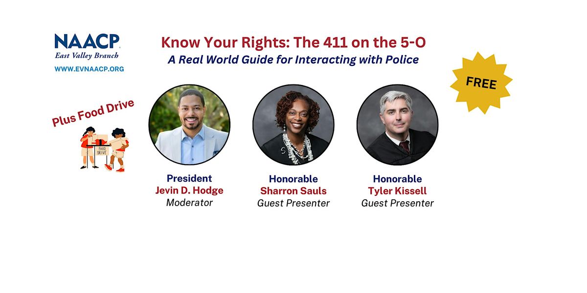 Know Your Rights: The 411 on the 5-0  ⚖️ NAACP East Valley Branch Meeting, 23 November | Event in Mesa