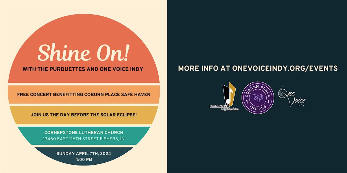 Shine On! FREE Concert Benefitting Coburn Place Safe Haven, Cornerstone