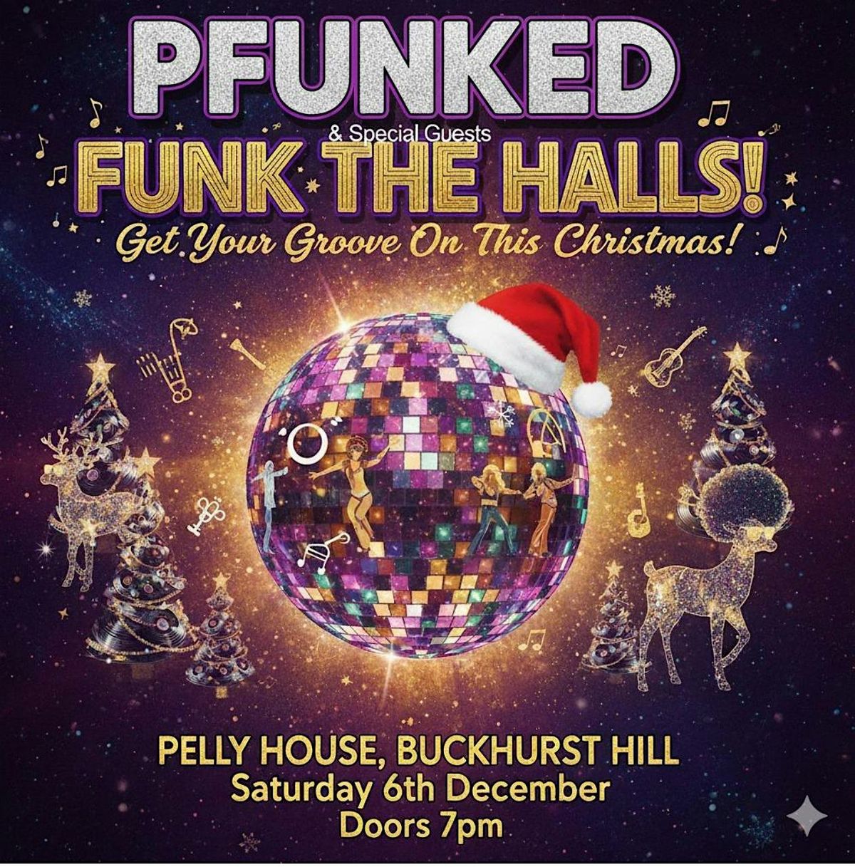 PFunked!    Funk The Halls Christmas Gig, 6 December | Event in Buckhurst Hill | AllEvents