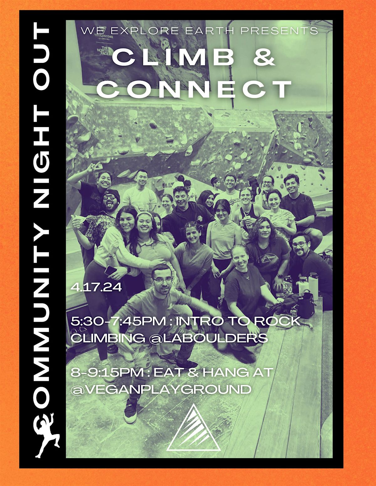 Climb & Connect: Rock Climbing Intro & Vegan Food, LA Boulders, Los  Angeles, 17 April 2024 | AllEvents.in