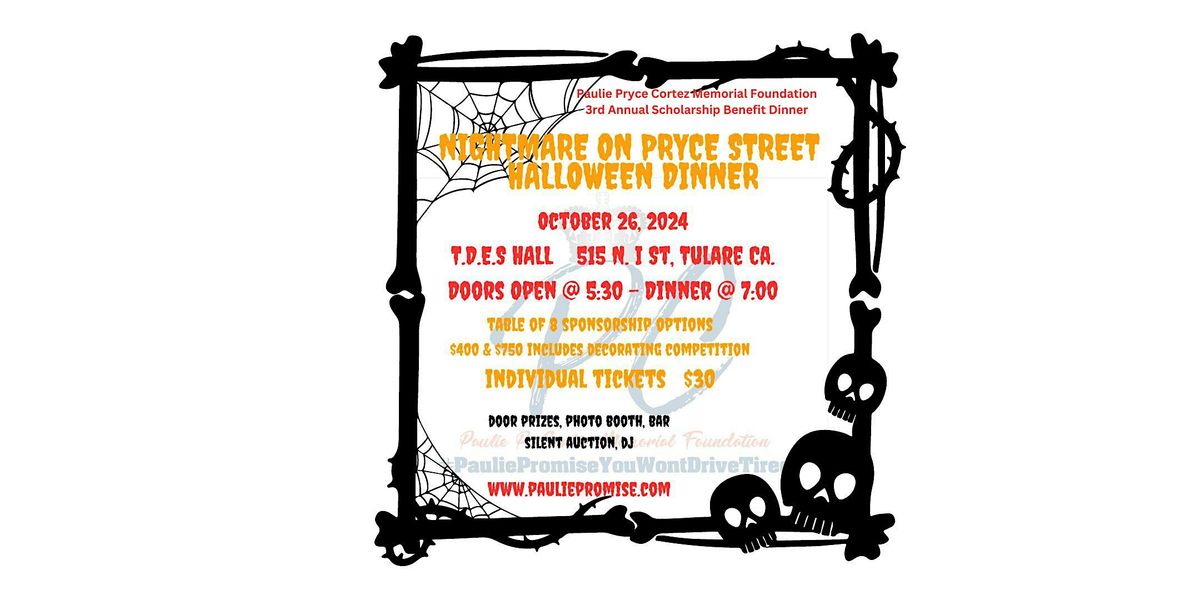 Nightmare On Pryce Street Halloween Dinner, 515 N I St, Tulare, 26