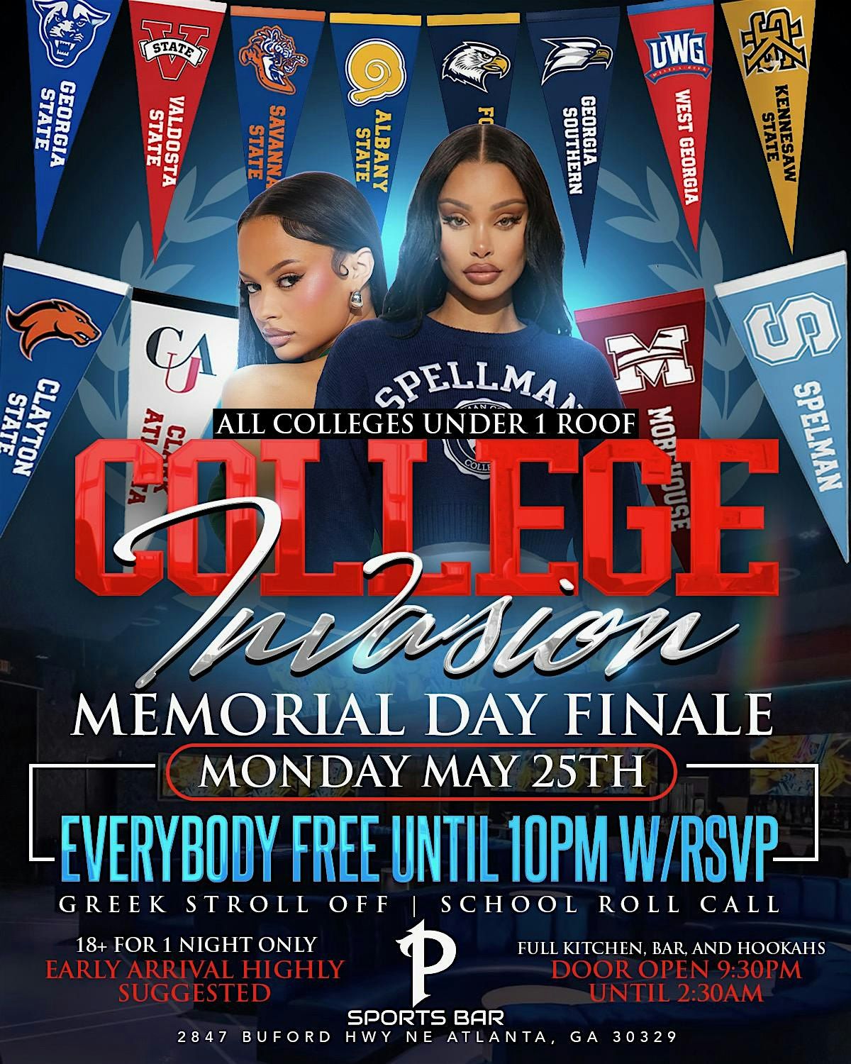 COLLEGE INVASION MEMORIAL DAY MONDAY @ PENTHOUSE 18+ in Atlanta – May ...